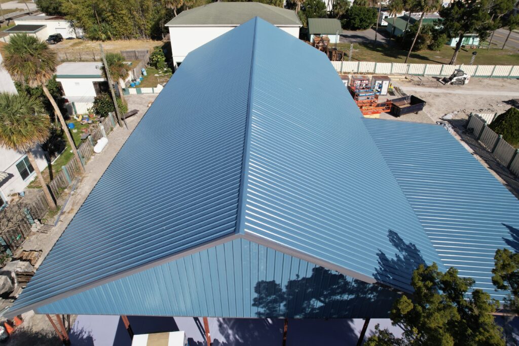 Commercial Metal Roof on a Florida business